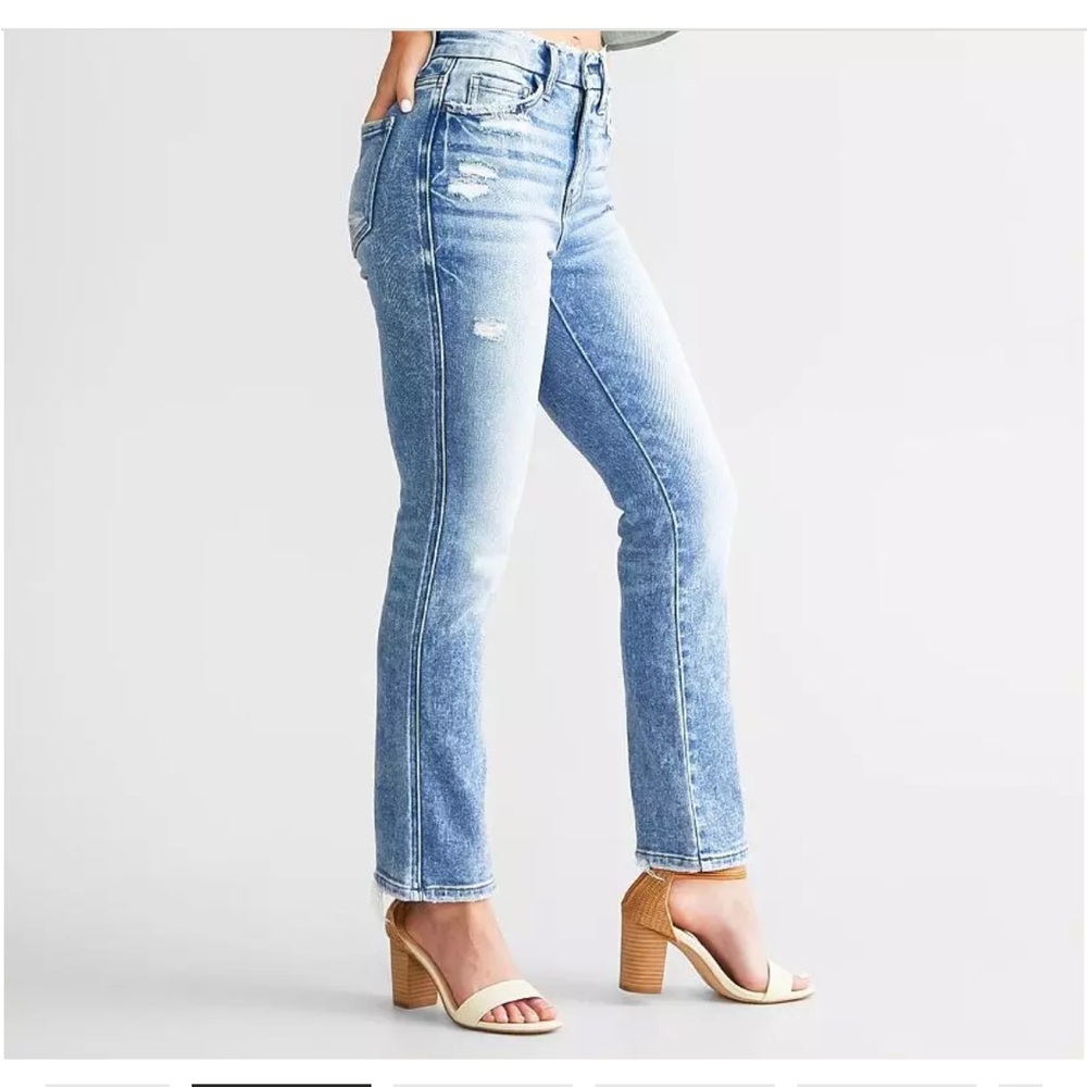 Flying Monkey High Rise Cropped Straight Stretch Jean-size 29